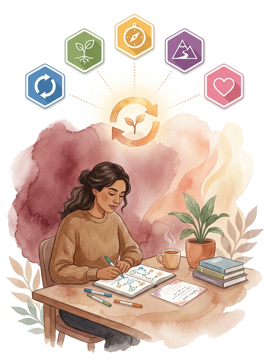 Persona formándose en Gestión del Cambio y Crecimiento Personal